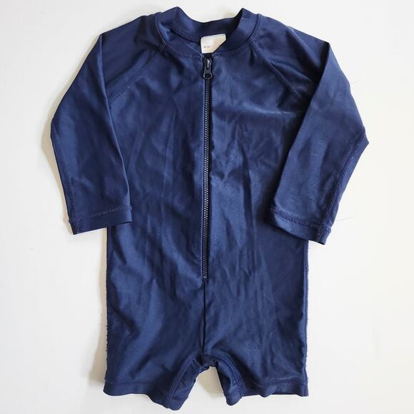 Hanna Andersson Navy Sunblock Swimmy Rash Guard Suit Size 18-24 Months | 80 cm - Picture 2 of 8